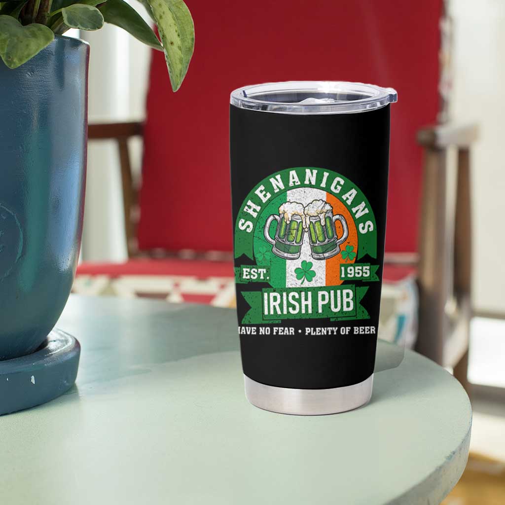 Funny St Patrick's Day Beer Drinking Tumbler Cup Shenanigans Irish Pub Have No Fear Plenty Of Beer - Wonder Print Shop