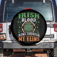 Funny Irish Blood Runs Through My Veins Spare Tire Cover Irish Pride Shamrock