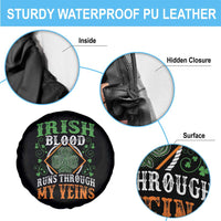 Funny Irish Blood Runs Through My Veins Spare Tire Cover Irish Pride Shamrock