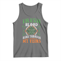 Funny Irish Blood Runs Through My Veins Tank Top Irish Pride Shamrock