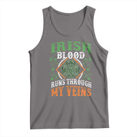 Funny Irish Blood Runs Through My Veins Tank Top Irish Pride Shamrock