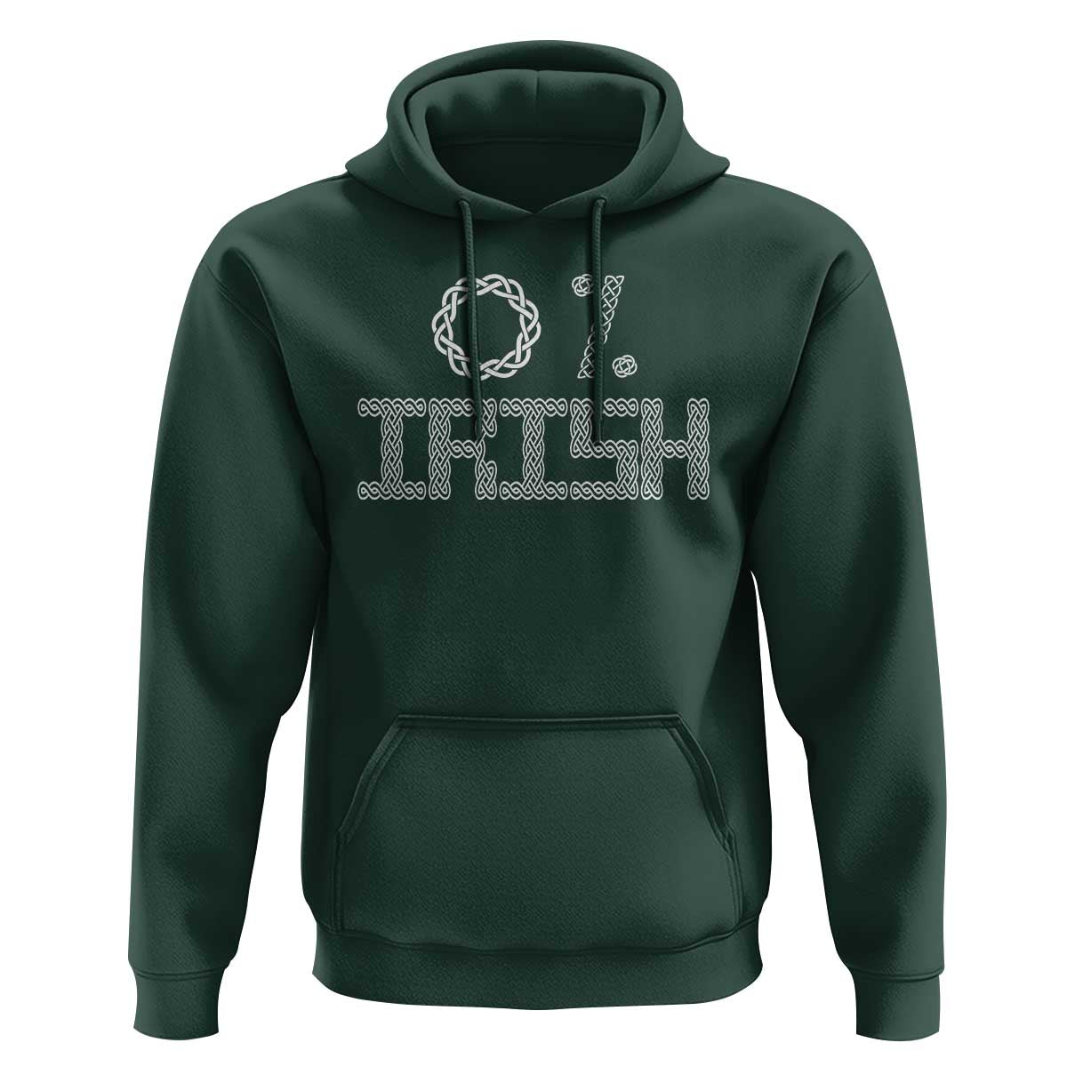 Funny St Patrick's Day 0% Irish Hoodie Celtic Knot