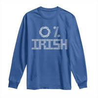 Funny St Patrick's Day 0% Irish Long Sleeve Shirt Celtic Knot
