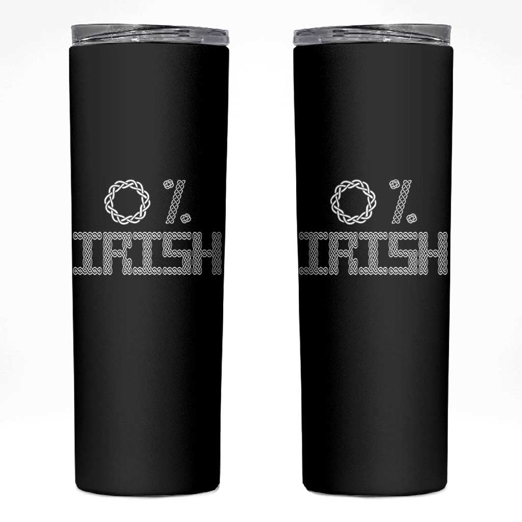 Funny St Patrick's Day 0% Irish Skinny Tumbler Celtic Knot
