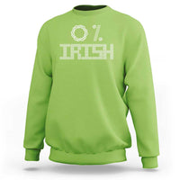 Funny St Patrick's Day 0% Irish Sweatshirt Celtic Knot
