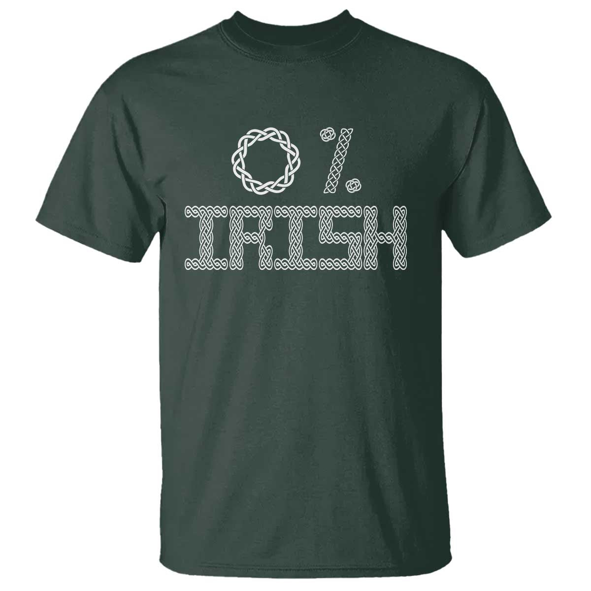Funny St Patrick's Day 0% Irish T Shirt Celtic Knot