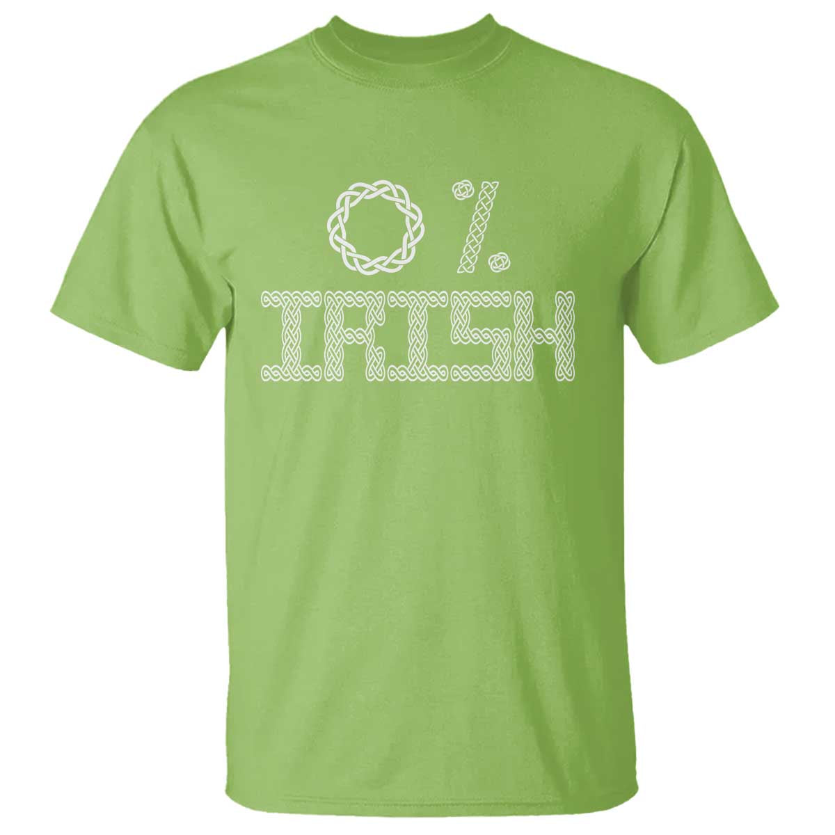 Funny St Patrick's Day 0% Irish T Shirt Celtic Knot