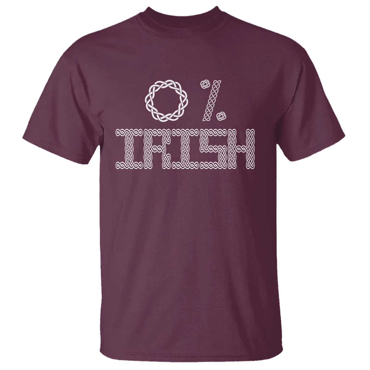 Funny St Patrick's Day 0% Irish T Shirt Celtic Knot