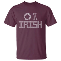 Funny St Patrick's Day 0% Irish T Shirt Celtic Knot