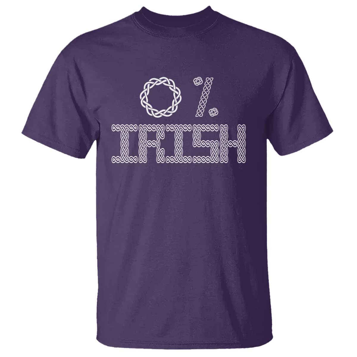 Funny St Patrick's Day 0% Irish T Shirt Celtic Knot