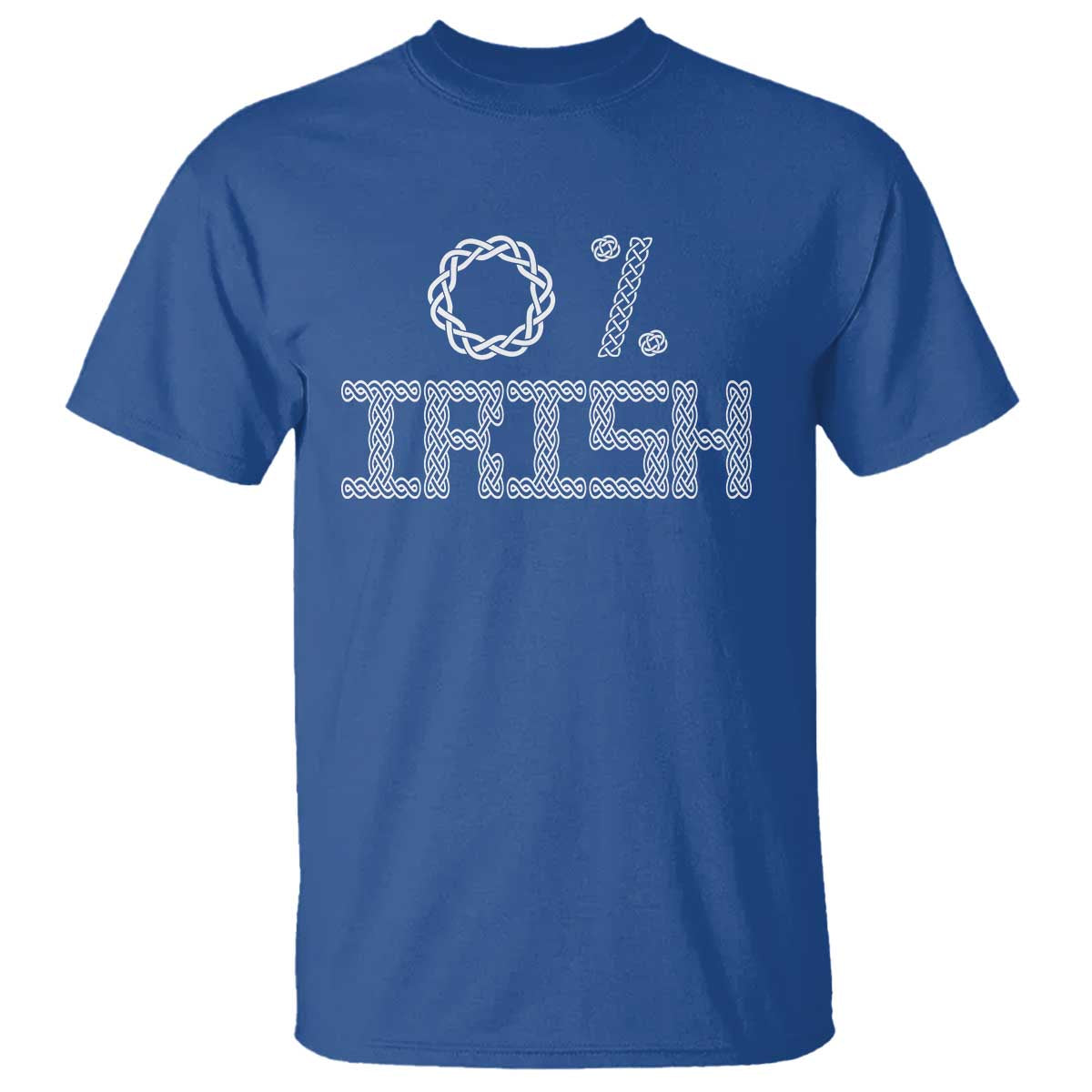 Funny St Patrick's Day 0% Irish T Shirt Celtic Knot