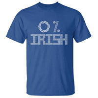 Funny St Patrick's Day 0% Irish T Shirt Celtic Knot