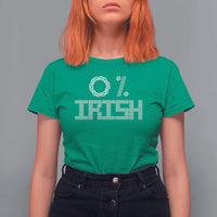 Funny St Patrick's Day 0% Irish T Shirt For Women Celtic Knot