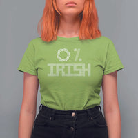 Funny St Patrick's Day 0% Irish T Shirt For Women Celtic Knot