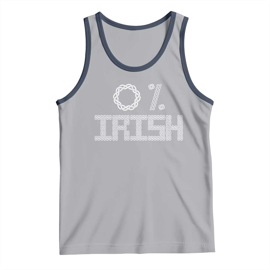 Funny St Patrick's Day 0% Irish Tank Top Celtic Knot