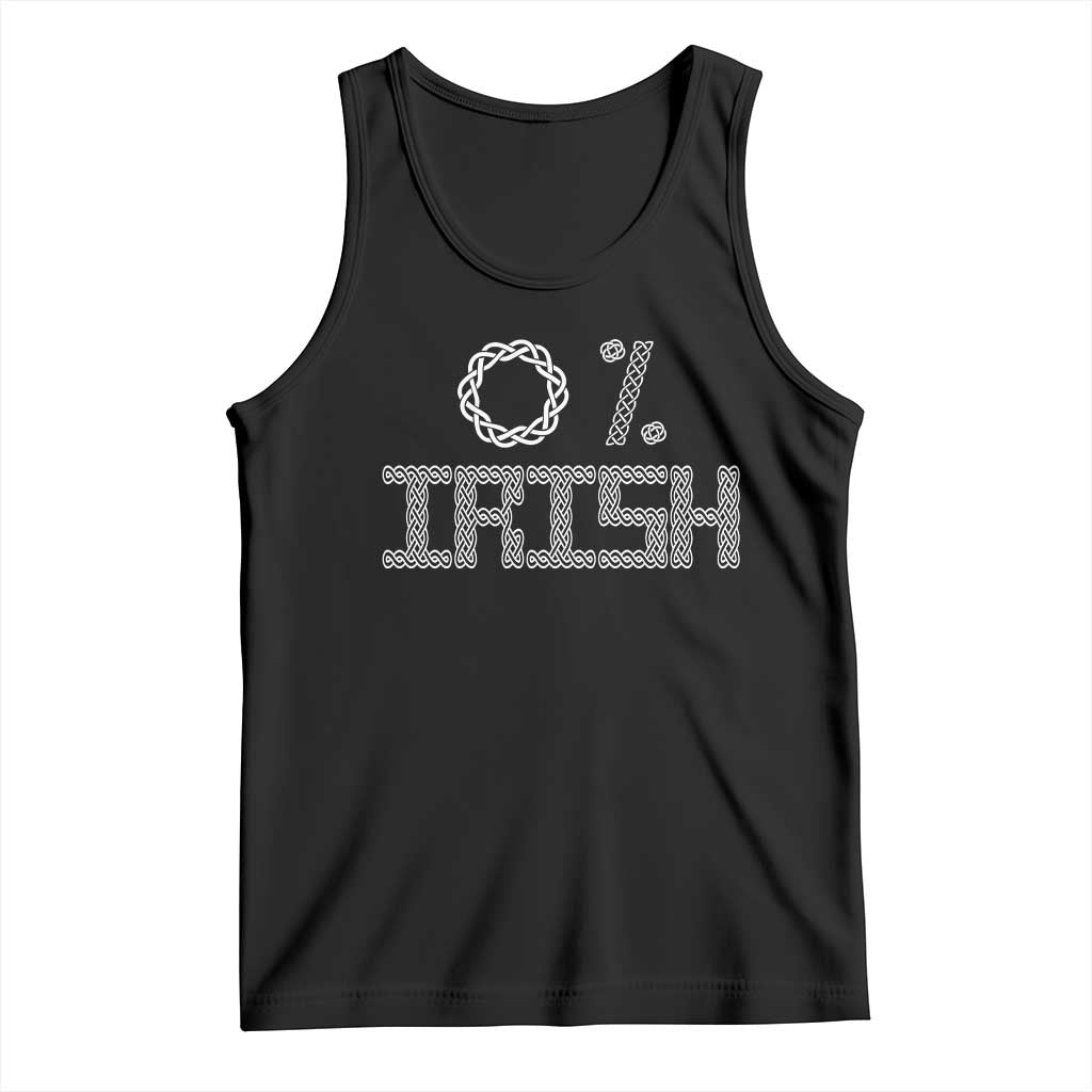 Funny St Patrick's Day 0% Irish Tank Top Celtic Knot