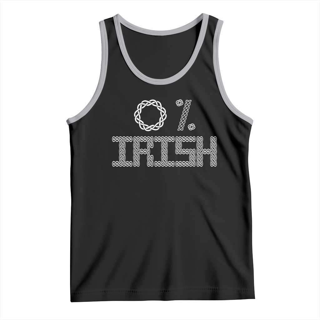 Funny St Patrick's Day 0% Irish Tank Top Celtic Knot