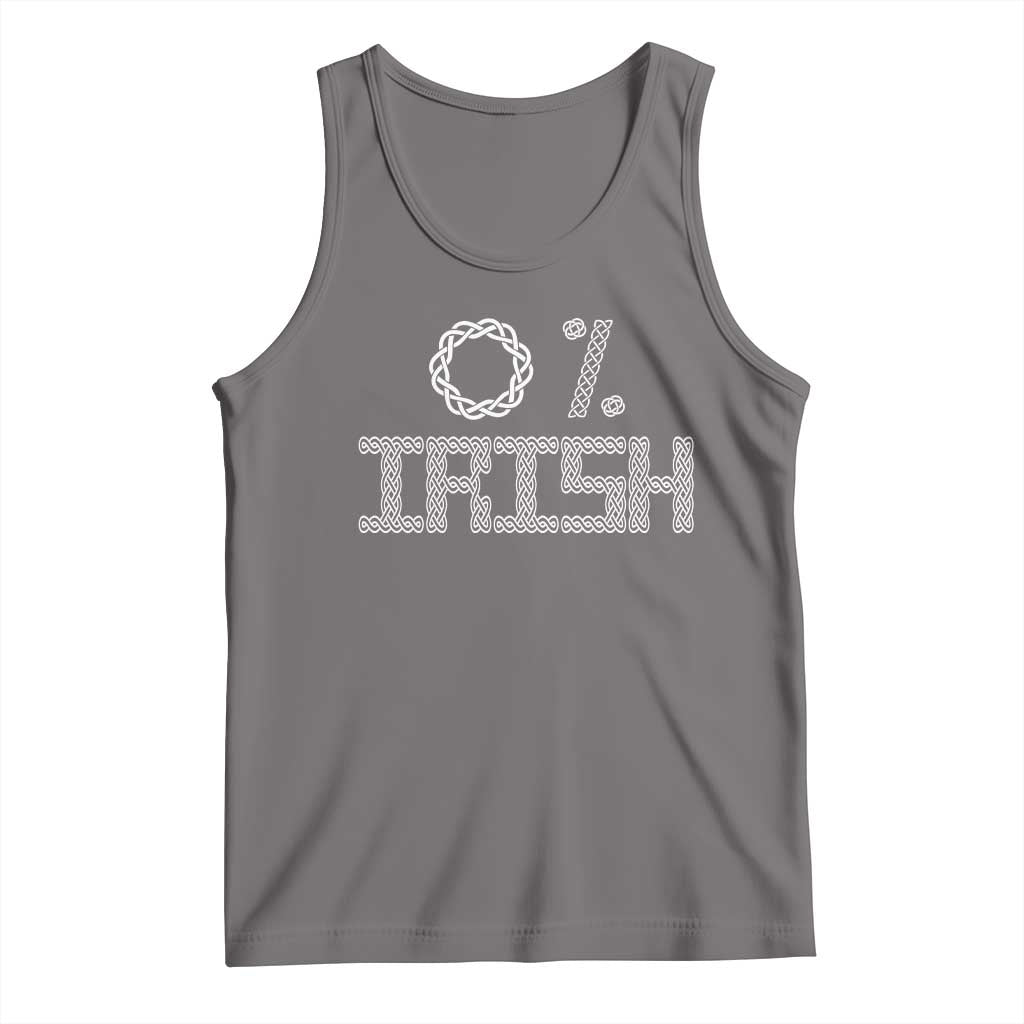 Funny St Patrick's Day 0% Irish Tank Top Celtic Knot