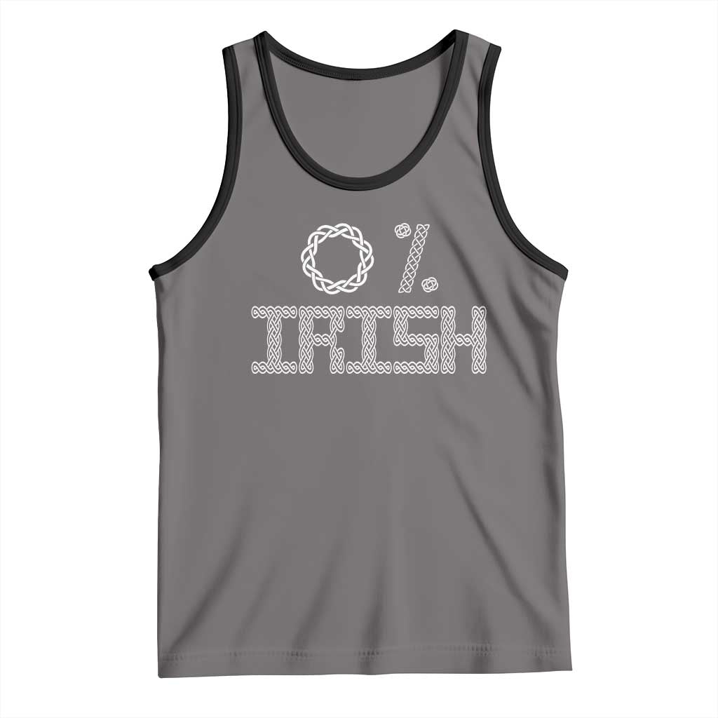 Funny St Patrick's Day 0% Irish Tank Top Celtic Knot