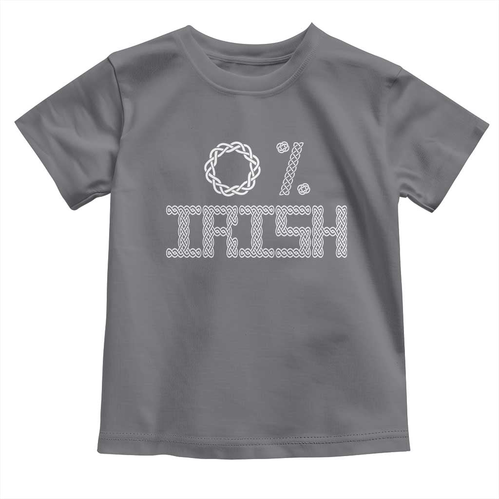 Funny St Patrick's Day 0% Irish Toddler T Shirt Celtic Knot