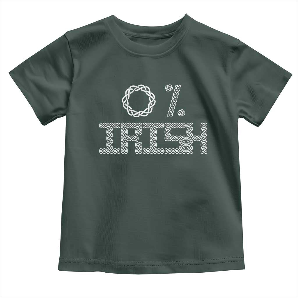 Funny St Patrick's Day 0% Irish Toddler T Shirt Celtic Knot
