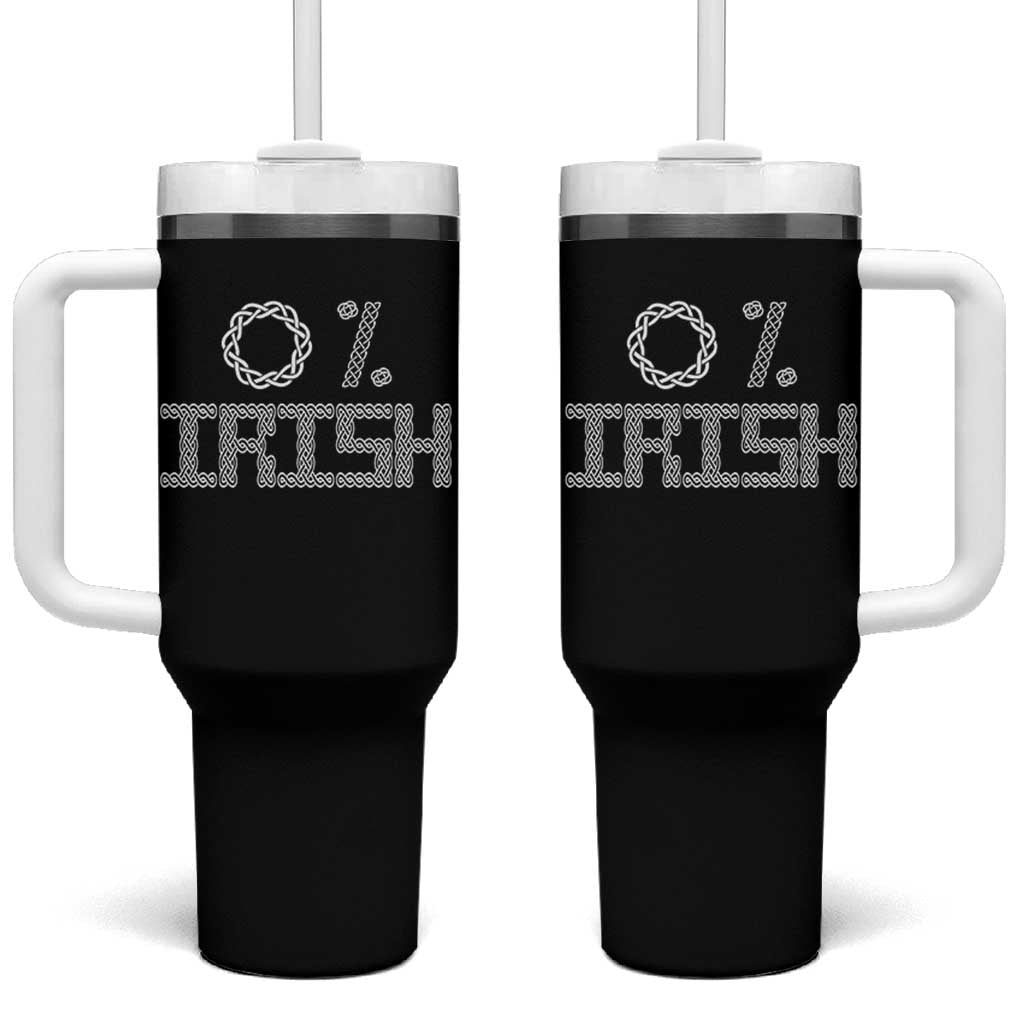 Funny St Patrick's Day 0% Irish Tumbler With Handle Celtic Knot