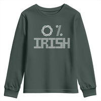 Funny St Patrick's Day 0% Irish Youth Sweatshirt Celtic Knot