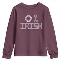 Funny St Patrick's Day 0% Irish Youth Sweatshirt Celtic Knot