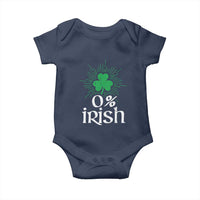 Funny 0% Irish St Patrick's Day Baby Onesie Vintage Shamrock
