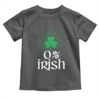 Funny 0% Irish St Patrick's Day Toddler T Shirt Vintage Shamrock