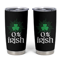 Funny 0% Irish St Patrick's Day Tumbler Cup Vintage Shamrock