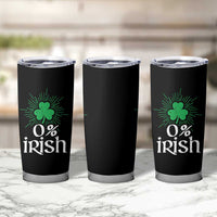 Funny 0% Irish St Patrick's Day Tumbler Cup Vintage Shamrock