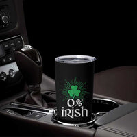 Funny 0% Irish St Patrick's Day Tumbler Cup Vintage Shamrock