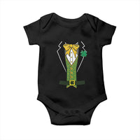 Funny St Patrick's Day Leprechaun Cosplay Tuxedo Baby Onesie