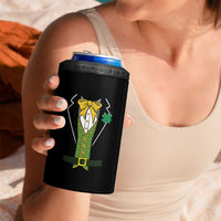 Funny St Patrick's Day Leprechaun Cosplay Tuxedo 4 in 1 Can Cooler Tumbler