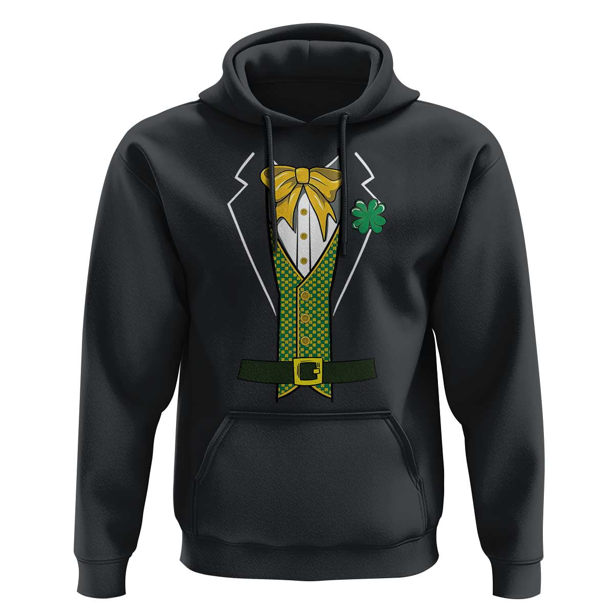 Funny St Patrick's Day Leprechaun Cosplay Tuxedo Hoodie
