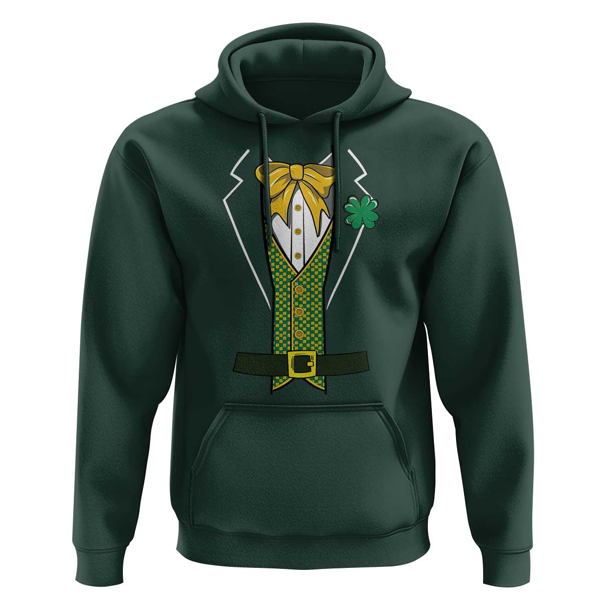Funny St Patrick's Day Leprechaun Cosplay Tuxedo Hoodie