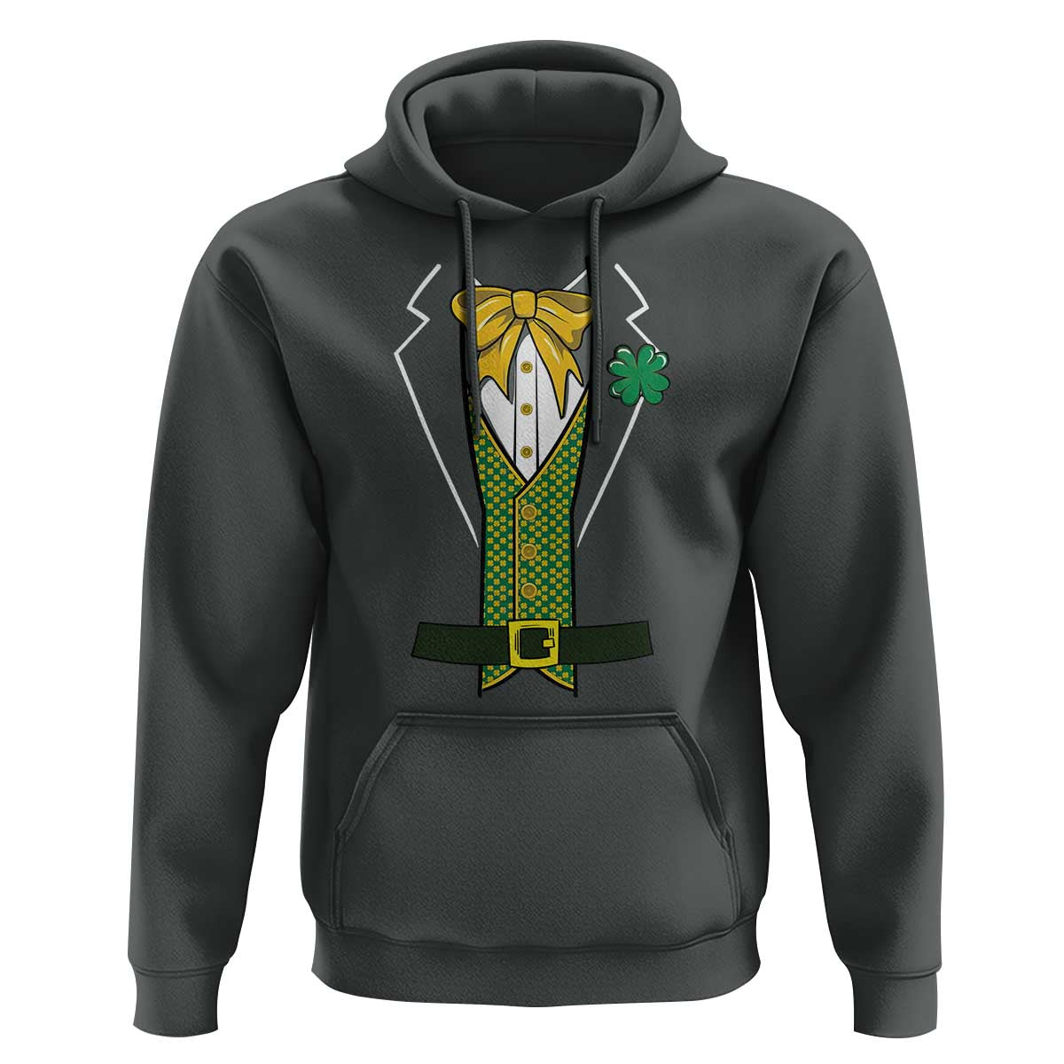Funny St Patrick's Day Leprechaun Cosplay Tuxedo Hoodie