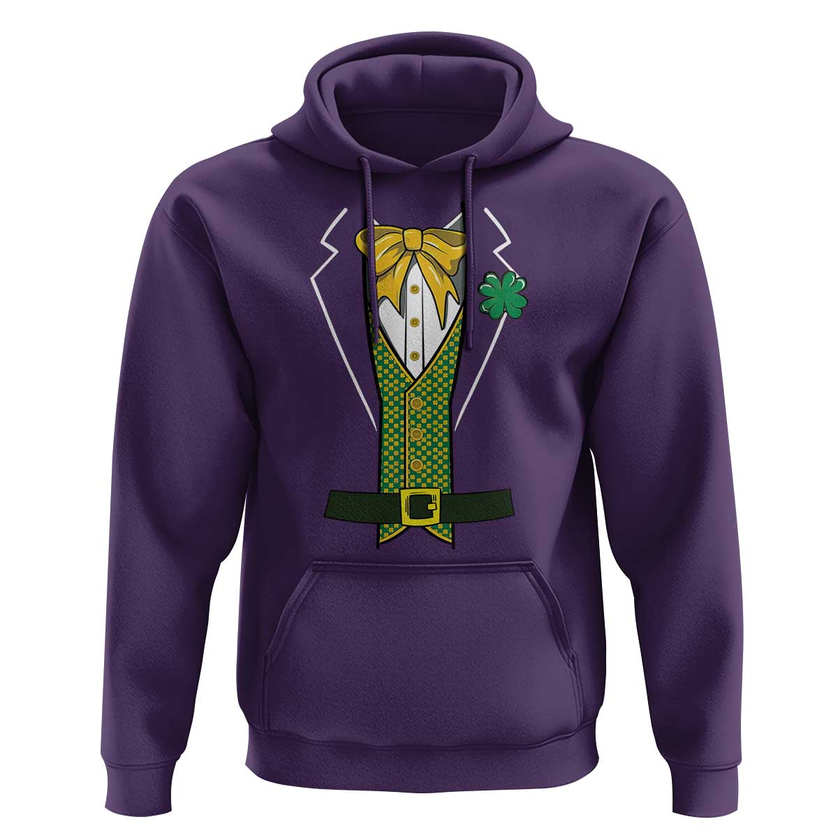Funny St Patrick's Day Leprechaun Cosplay Tuxedo Hoodie