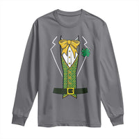 Funny St Patrick's Day Leprechaun Cosplay Tuxedo Long Sleeve Shirt