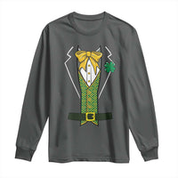Funny St Patrick's Day Leprechaun Cosplay Tuxedo Long Sleeve Shirt