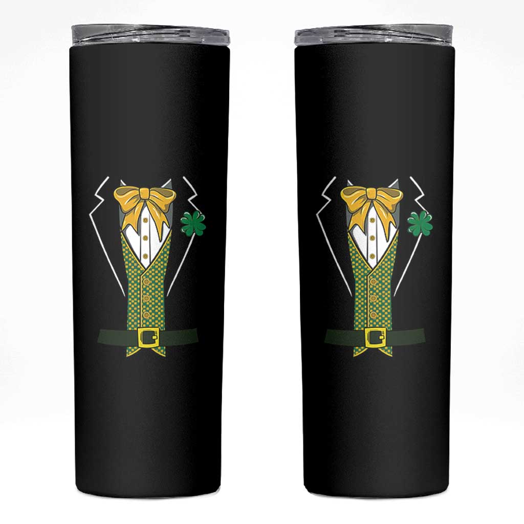 Funny St Patrick's Day Leprechaun Cosplay Tuxedo Skinny Tumbler