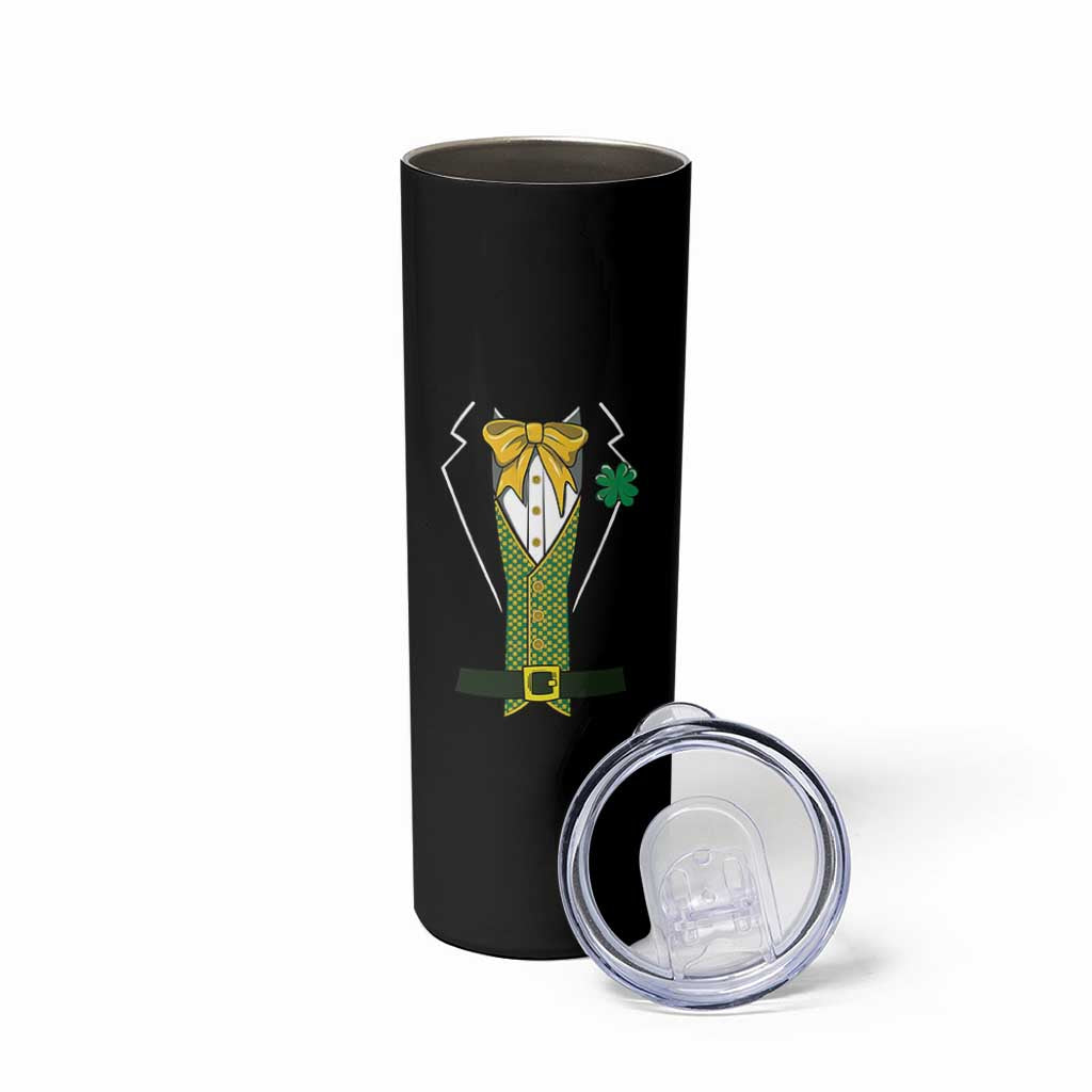 Funny St Patrick's Day Leprechaun Cosplay Tuxedo Skinny Tumbler