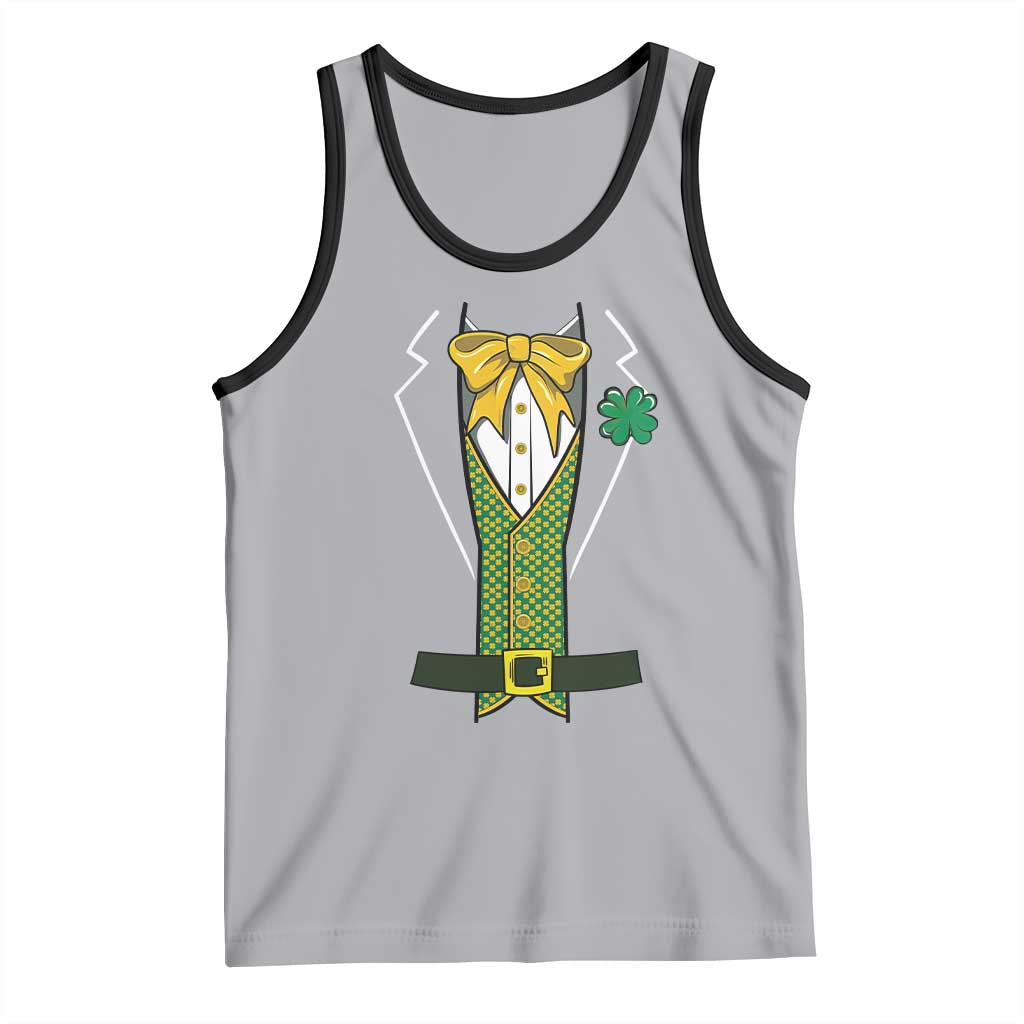 Funny St Patrick's Day Leprechaun Cosplay Tuxedo Tank Top