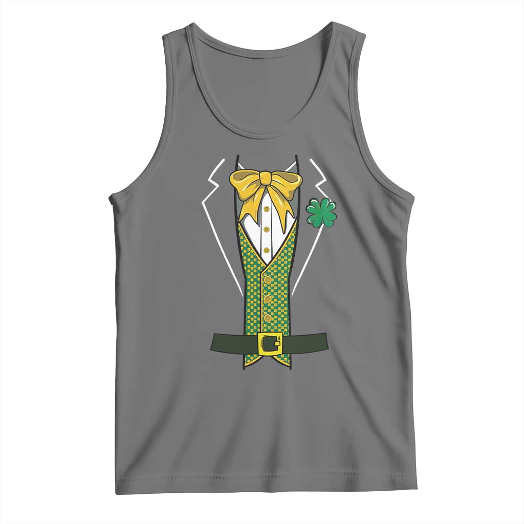 Funny St Patrick's Day Leprechaun Cosplay Tuxedo Tank Top