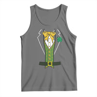 Funny St Patrick's Day Leprechaun Cosplay Tuxedo Tank Top