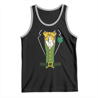 Funny St Patrick's Day Leprechaun Cosplay Tuxedo Tank Top