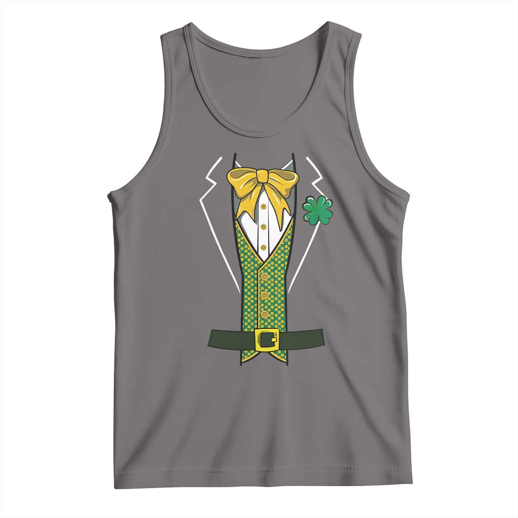 Funny St Patrick's Day Leprechaun Cosplay Tuxedo Tank Top