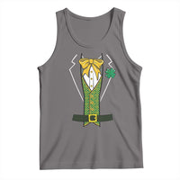Funny St Patrick's Day Leprechaun Cosplay Tuxedo Tank Top