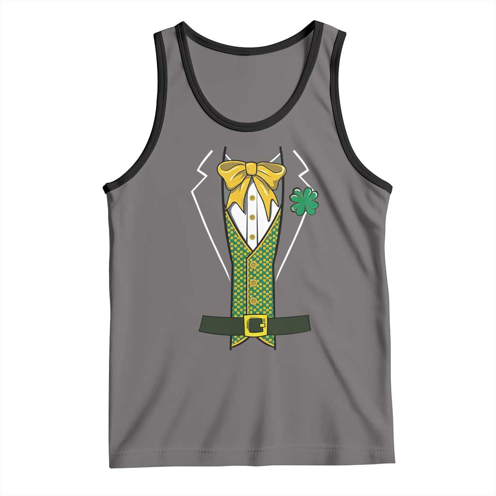 Funny St Patrick's Day Leprechaun Cosplay Tuxedo Tank Top